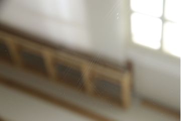 イギリスアンティーク　フレームのないデザインがスタイリッシュなミラー(鏡)(R-055256)