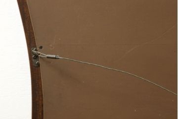 中古　美品　DREXEL HERITAGE(ドレクセルヘリテイジ)　マホガニー材　凝ったつくりのウォールミラー(壁掛け鏡)(R-055257)