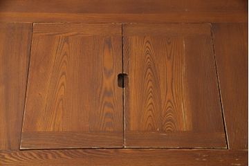中古　民芸家具　特大　総ケヤキ材　和の趣溢れる囲炉裏テーブル(火鉢、座卓、ローテーブル)(R-055261)