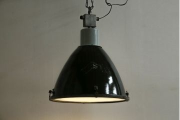 アンティーク照明　ヨーロッパ　特大　インダストリアルな空間を演出する工業用アイアン照明(天井照明、シェード、吊り下げ照明)(R-055264)
