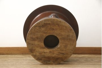 和製アンティーク　古美術　時代物　厚手　むらし銅　特大!直径約60cm　珍しいサイズ感が魅力的な大火鉢(火鉢)(R-055275)