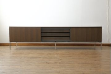 中古　美品　B&B　イタリア　DOMUS(ドムス)　スタイリッシュなデザインでモダンな空間を演出する特大サイズのテレビボード(テレビ台、リビングボード、ローボード)(定価約190万円)(R-055283)