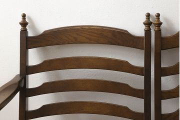中古　美品　飛騨産業　キツツキ　穂高シリーズ　絵画のようなファブリックが素敵な3人掛けソファ(アームソファ)(R-055301)