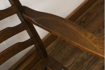 中古　美品　飛騨産業　キツツキ　穂高シリーズ　絵画のようなファブリックが素敵な3人掛けソファ(アームソファ)(R-055301)