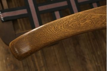 中古　美品　飛騨産業　キツツキ　穂高シリーズ　絵画のようなファブリックが素敵な3人掛けソファ(アームソファ)(R-055301)