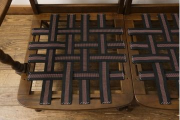 中古　美品　飛騨産業　キツツキ　穂高シリーズ　絵画のようなファブリックが素敵な3人掛けソファ(アームソファ)(R-055301)