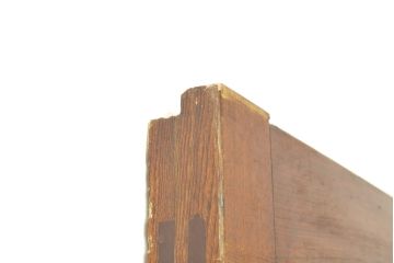 和製アンティーク　総ケヤキ材(欅)　大きな金具が存在感を高める格子蔵戸1枚(きつね格子、狐格子、玄関戸、引き戸、建具、格子戸、マス目、升目)(R-055304)