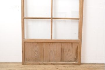 和製アンティーク　シンプルなデザインのガラス戸1枚(引き戸、建具)(R-055305)
