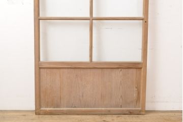 和製アンティーク　シンプルなデザインのガラス戸1枚(引き戸、建具)(R-055308)