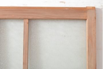 和製アンティーク　くっきりとした木目をお楽しみいただけるガラス戸1枚(引き戸、建具)(R-055310)
