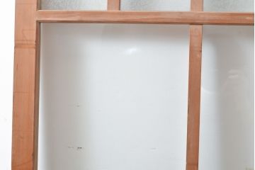 和製アンティーク　くっきりとした木目をお楽しみいただけるガラス戸1枚(引き戸、建具)(R-055310)