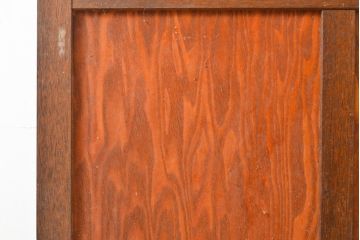 アンティーク建具　昭和中期　レトロな雰囲気と温かみのある色合いが魅力のガラス戸1枚(引き戸)(R-055311)