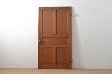 和製アンティーク　タモ材　木目の味わいをお楽しみいただけるドア1枚(扉、建具)(R-055312)