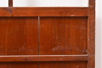 アンティーク建具　昭和初期　レトロな雰囲気を高めるガラス戸1枚(引き戸)(R-055313)