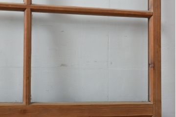 アンティーク建具　昭和初期　レトロな雰囲気を高めるガラス戸1枚(引き戸)(R-055313)