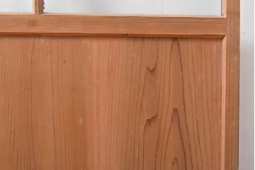 アンティーク建具　昭和初期　レトロな雰囲気を高めるガラス戸1枚(引き戸)(R-055313)
