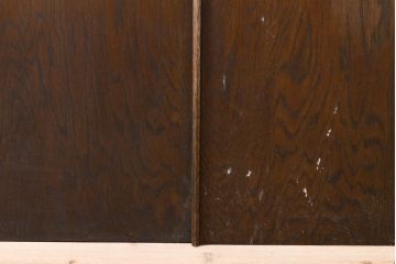 和製ビンテージ　希少!!　神戸洋家具　永田良介商店　幾何学模様が存在感を際立たせる両開きドア1対(扉、ヴィンテージ、建具)(R-055315)