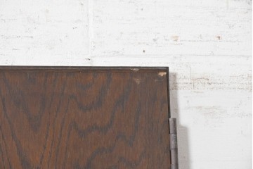 ヴィンテージ建具　昭和後期　希少!!　永田良介商店　神戸洋家具　幾何学模様が特徴的な両開きドア2枚(1対)セット　(R-055315)