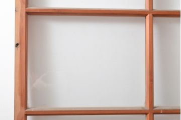 アンティーク建具　昭和初期　素朴な風合いでレトロな雰囲気を高めるガラス戸1枚(引き戸)(R-055316)
