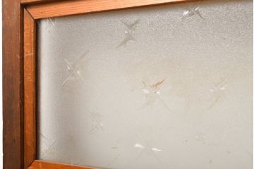 アンティーク建具　大正期　幅狭　整然と並ぶ縦格子が繊細で美しい裏障子付き格子戸4枚セット(引き戸)(R-055317)
