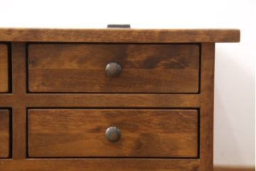 中古　超美品　LAURA　ASHLEY(ローラアシュレイ)　Garrat(ギャラット)　アンティーク仕上げのカバ材製コーヒーテーブル(スモールボックス、センターテーブル、リビングテーブル)(R-055322)