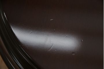 中古　美品　maruni(マルニ木工)　ベルサイユシリーズ　重厚感ある佇まいが魅力的なダイニングテーブル(4人掛け、四人掛け)(R-055332)