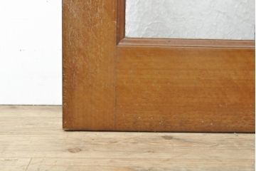 和製ビンテージ　昭和レトロ　明るい木色が温かみを感じるドア1枚(扉、建具、ヴィンテージ)(R-055347)