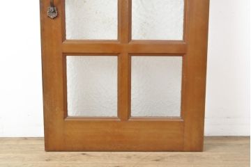 和製ビンテージ　昭和レトロ　明るい木色が温かみを感じるドア1枚(扉、建具、ヴィンテージ)(R-055347)