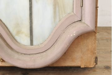 アンティーク建具　大正期〜昭和初期　古い洋館で使われていたノスタルジックな雰囲気あふれる窓+窓枠セット(ドア、扉、FIX、はめ殺し)(R-055356)