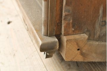 アンティーク建具　大正期〜昭和初期　大正ロマンの雰囲気あふれる古い洋館で使われていたステンドグラス窓+窓枠セット(ドア、扉、FIX、はめ殺し)(R-055357)