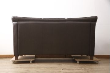 新品　未使用品　インターリバックス(INTERLIVAX)　IDC大塚家具取り扱い　本革が高級感醸し出すレザー3人掛けソファ(三人掛けソファ)(R-055377)