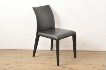 中古　美品　B&B　イタリア　MARIO BELLINI(マリオ・ベリーニ) VOL AU VENT(ヴォロ ヴァン)　モダンでスタイリッシュな空間づくりにおすすめのレザーチェア(椅子、ダイニングチェア)(定価約23万円)(R-055391)
