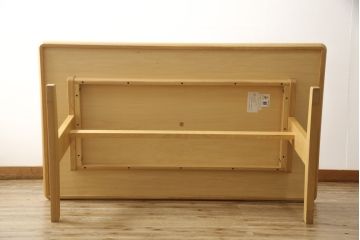 中古　希少　絶版品　オーク材　CONDE　HOUSE(カンディハウス)　アルプ　LD スタイリッシュなデザインが魅力のT脚テーブル(ダイニングテーブル、4人掛け)(定価約15万円)(R-055397)