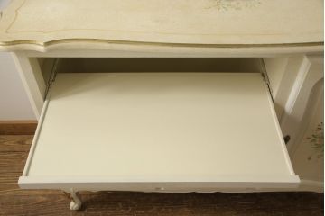 イタリアビンテージ　ロココ調　上品な佇まいのサイドボード(収納棚、サイドキャビネット、ヴィンテージ)(R-055400)