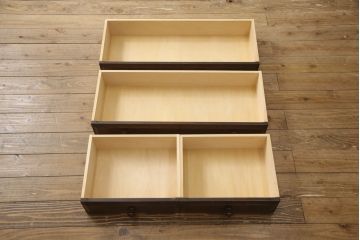 中古　美品　北海道民芸家具　ベンチチェスト(ローボード、テレビボード、テレビ台、ローチェスト)(R-055406)