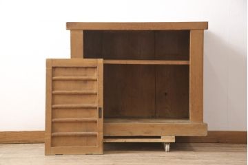 和製アンティーク　古い時代の味わいがお楽しみいただける三尺水屋箪笥サイドボード(収納棚、戸棚、キャビネット、食器棚)(R-055420)