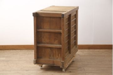 和製アンティーク　古い時代の味わいがお楽しみいただける三尺水屋箪笥サイドボード(収納棚、戸棚、キャビネット、食器棚)(R-055420)