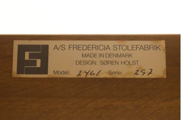 デンマークビンテージ　超美品　オーク材　Fredericia(フレデリシア)　SOREN HOLST(ソーレン・ホルスト)　レザー(本革)　ハイバックイージーチェア(1人掛けソファ、アームソファ、一人掛け、ヴィンテージ、リクライニング、北欧)(R-055425)
