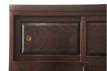 中古　美品　松本民芸家具　直線的なデザインがシックな印象を醸し出すD型和タンス(箪笥、チェスト、引き出し、着物箪笥、衣装タンス)(定価約67万円)(R-055428)