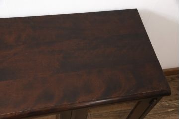 中古　北海道民芸家具　落ち着いた深みのある色合いが美しいサイドボード(サイドキャビネット、戸棚、収納棚)(R-055433)