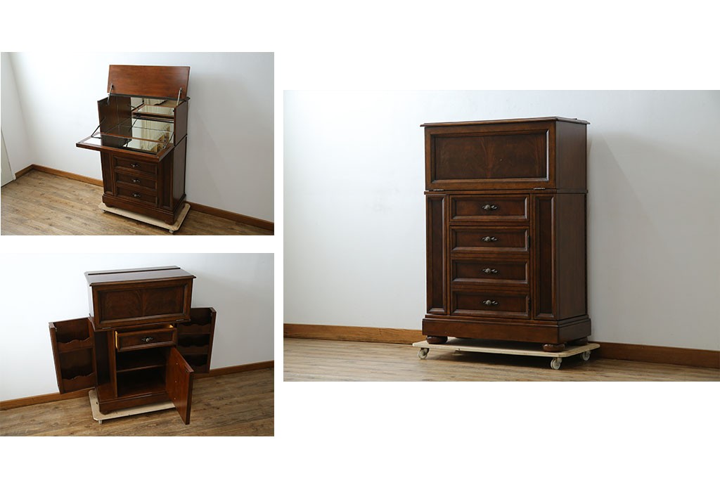 希少　中古　DREXEL HERITAGE(ドレクセルヘリテイジ)　クラシカルなデザインが魅力的なドレッサー　(R-055459)