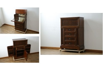 希少　中古　DREXEL HERITAGE(ドレクセルヘリテイジ)　クラシカルなデザインが魅力的なドレッサー　(R-055459)