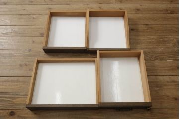 和製ビンテージ　永田良介商店　扉の幾何学模様と脚の挽き物加工が目を惹くドレッサー(鏡台、ミラー、ヴィンテージ)(R-055468)