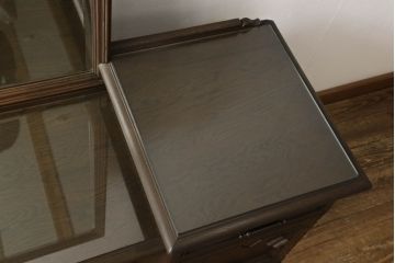 和製ビンテージ　永田良介商店　扉の幾何学模様と脚の挽き物加工が目を惹くドレッサー(鏡台、ミラー、ヴィンテージ)(R-055468)