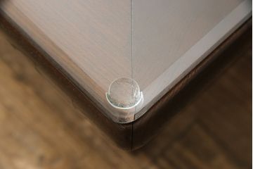 和製アンティーク　明治〜大正期　欅(ケヤキ)材・黒柿材　和の風情溢れるガラス天板付き関西火鉢(囲炉裏、長火鉢、座卓、ローテーブル)(R-055469)