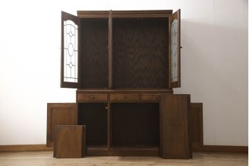 中古　美品　三越家具(現カントリーハウス)　Brugge(ブルージュ)　クラシカルな空間づくりにぴったりな食器棚(キャビネット、戸棚、収納棚、引き出し)(定価約50万円)(R-055495)