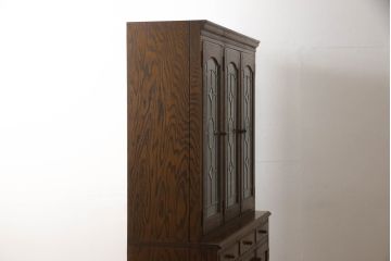 中古　美品　三越家具(現カントリーハウス)　Brugge(ブルージュ)　クラシカルな空間づくりにぴったりな食器棚(キャビネット、戸棚、収納棚、引き出し)(定価約50万円)(R-055495)