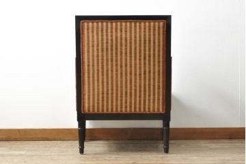 中古　美品　雅叙園　製造メーカー　大正ロマンの雰囲気あふれる高級1人掛けソファ(ラウンジチェア、アームチェア、1Pソファ、一人掛け)(R-055499)