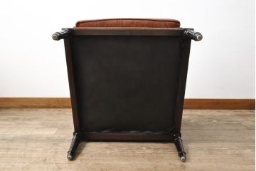 中古　美品　雅叙園　製造メーカー　大正ロマンの雰囲気あふれる高級1人掛けソファ(ラウンジチェア、アームチェア、1Pソファ、一人掛け)(R-055500)