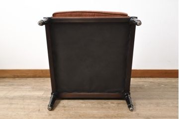 中古　美品　雅叙園　製造メーカー　大正ロマンの雰囲気あふれる高級1人掛けソファ(ラウンジチェア、アームチェア、1Pソファ、一人掛け)(R-055501)